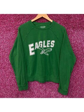 Junk Food Philadelphia Eagles Crop Crewneck Sweatshirt Medium
